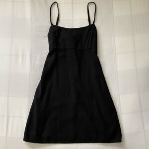 Twik Black Tie In Back Mini Dress